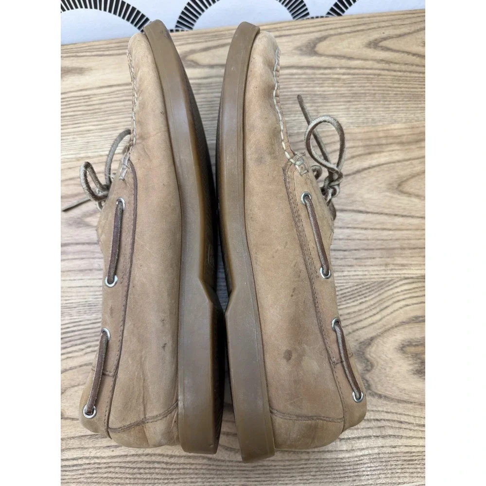 Bass Seafarer Boat Shoes 1617-226 Mens Brown Leather Lace Up Size 12M